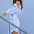 Summer Sexy Dress Women Shoulder Dresses Striped dress - ROUTINE FASHION